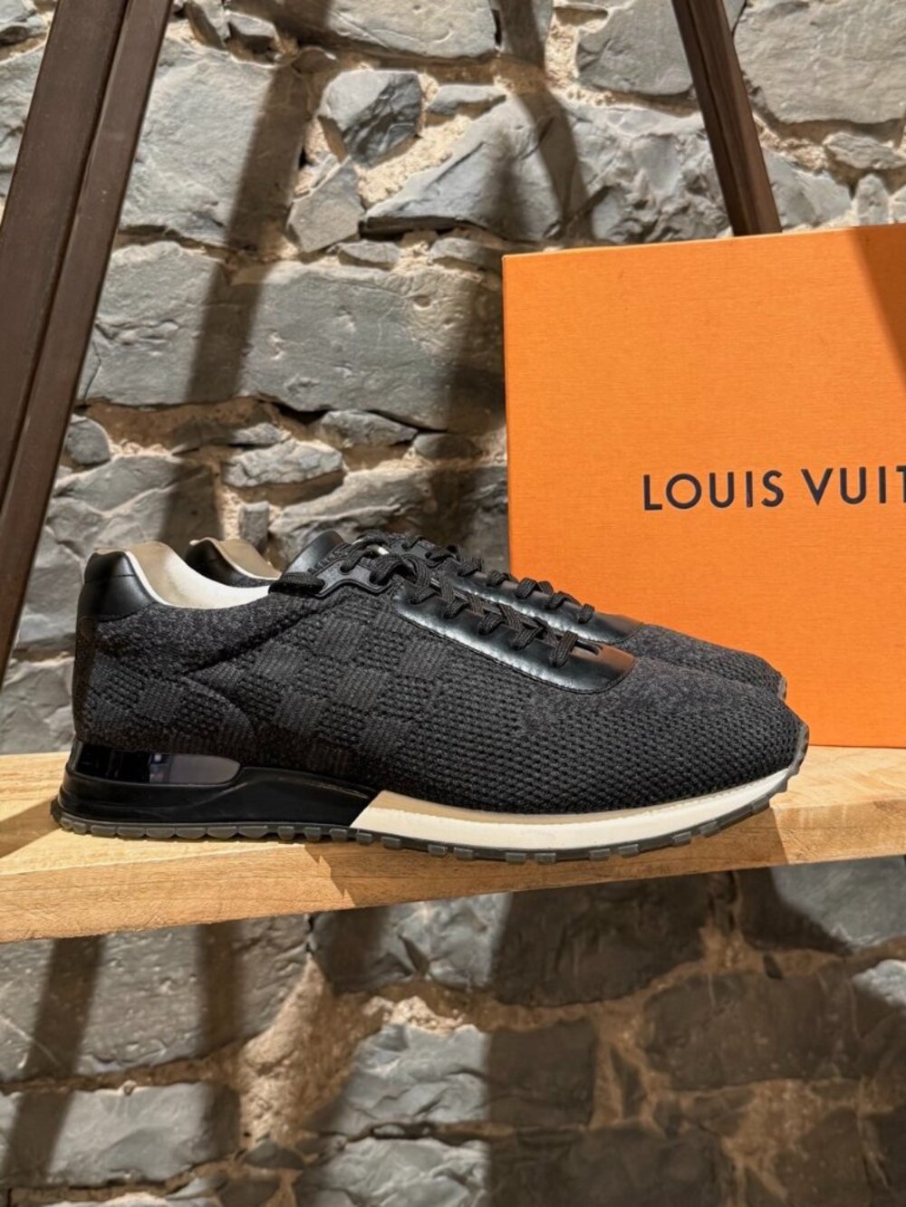 Louis Vuitton Grey Wool Damier Runaway Low-top Sneakers